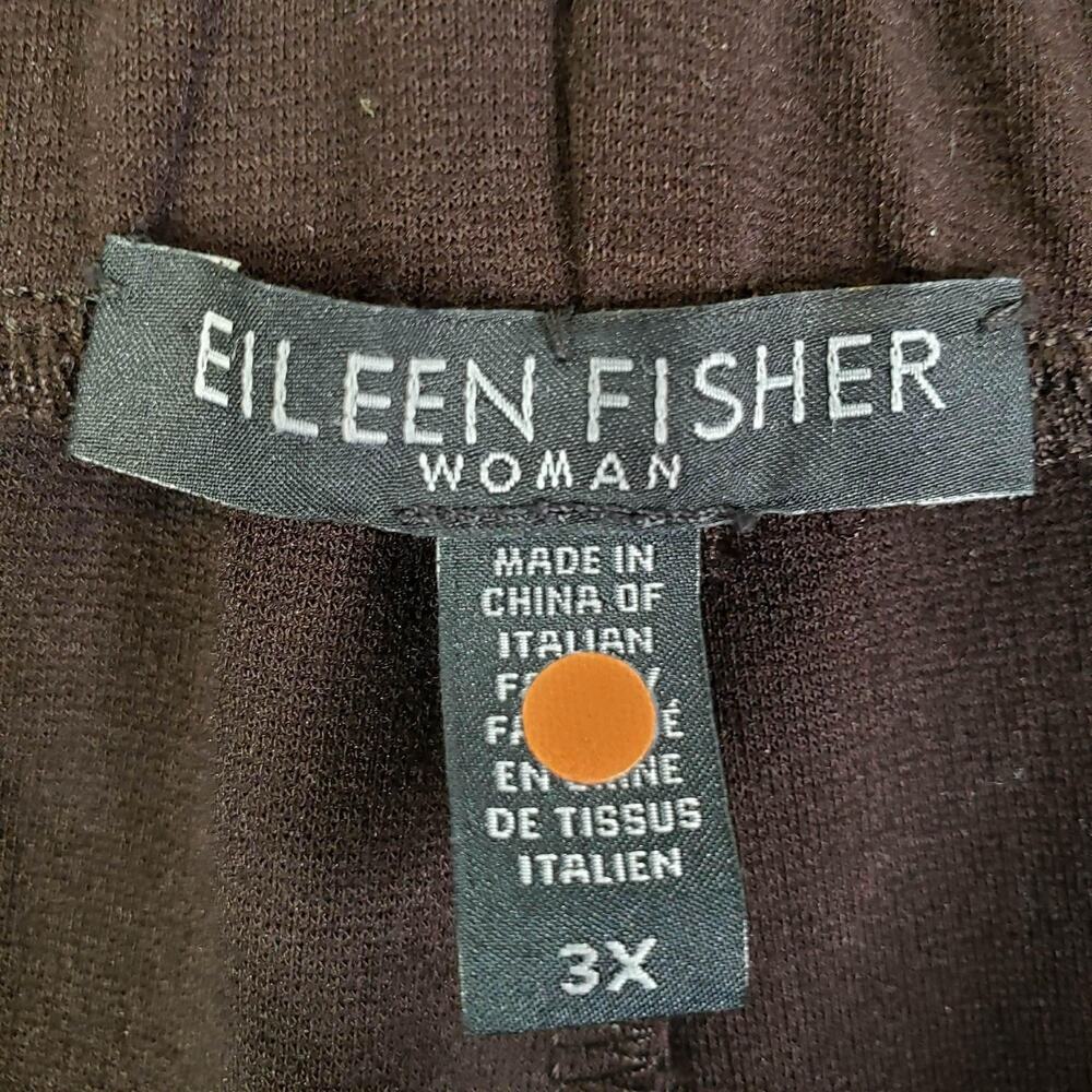 Eileen Fisher Pants Women’s Plus Size 3X Brown Cropped Straight Leg Stretch - Picture 4 of 6